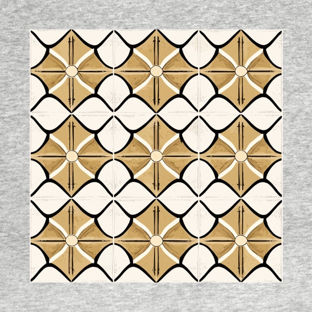 Moroccan-Inspired Floral Tile Pattern in Neutral colors by electric art finds